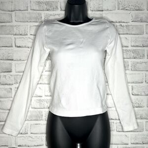 AURA Ribbed Long Sleeve Crop Top Size M/L